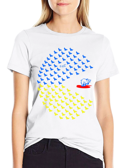 Ukraine Flag Bird Graphic T-Shirt
