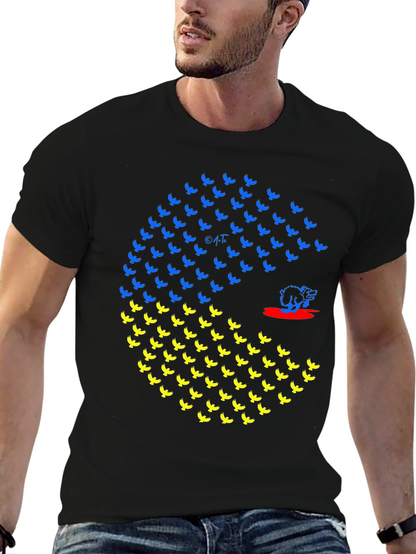 Ukraine Flag Bird Graphic T-Shirt