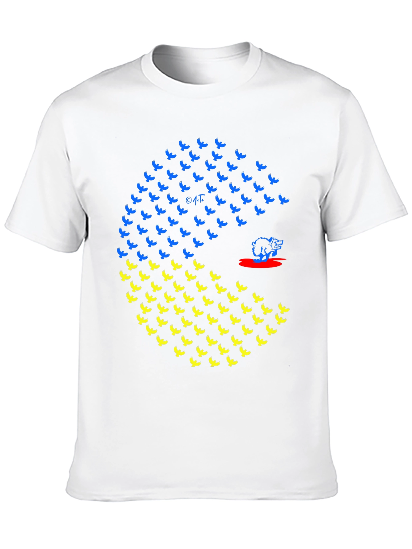 Ukraine Flag Bird Graphic T-Shirt