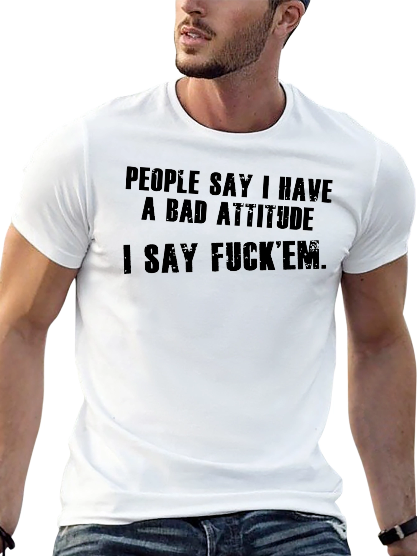 Bad Attitude Graphic Tee - Edgy Statement Shirt