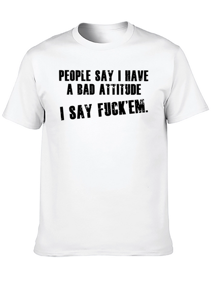 Bad Attitude Graphic Tee - Edgy Statement Shirt