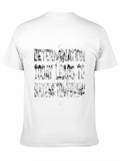 Motivational Black T-Shirt - Determination Leads to Success