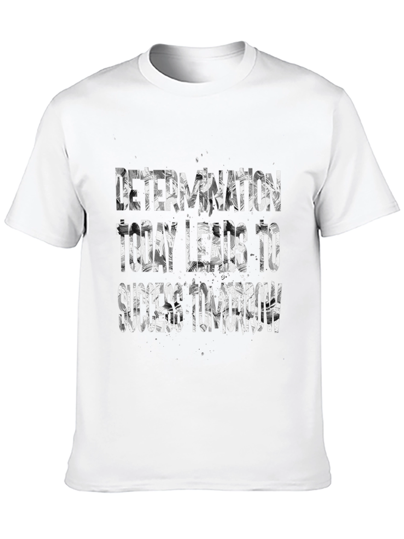 Motivational Black T-Shirt - Determination Leads to Success