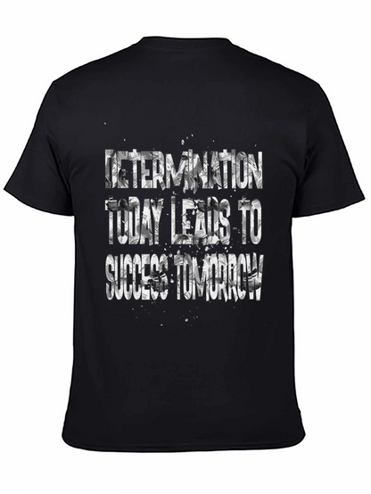 Motivational Black T-Shirt - Determination Leads to Success
