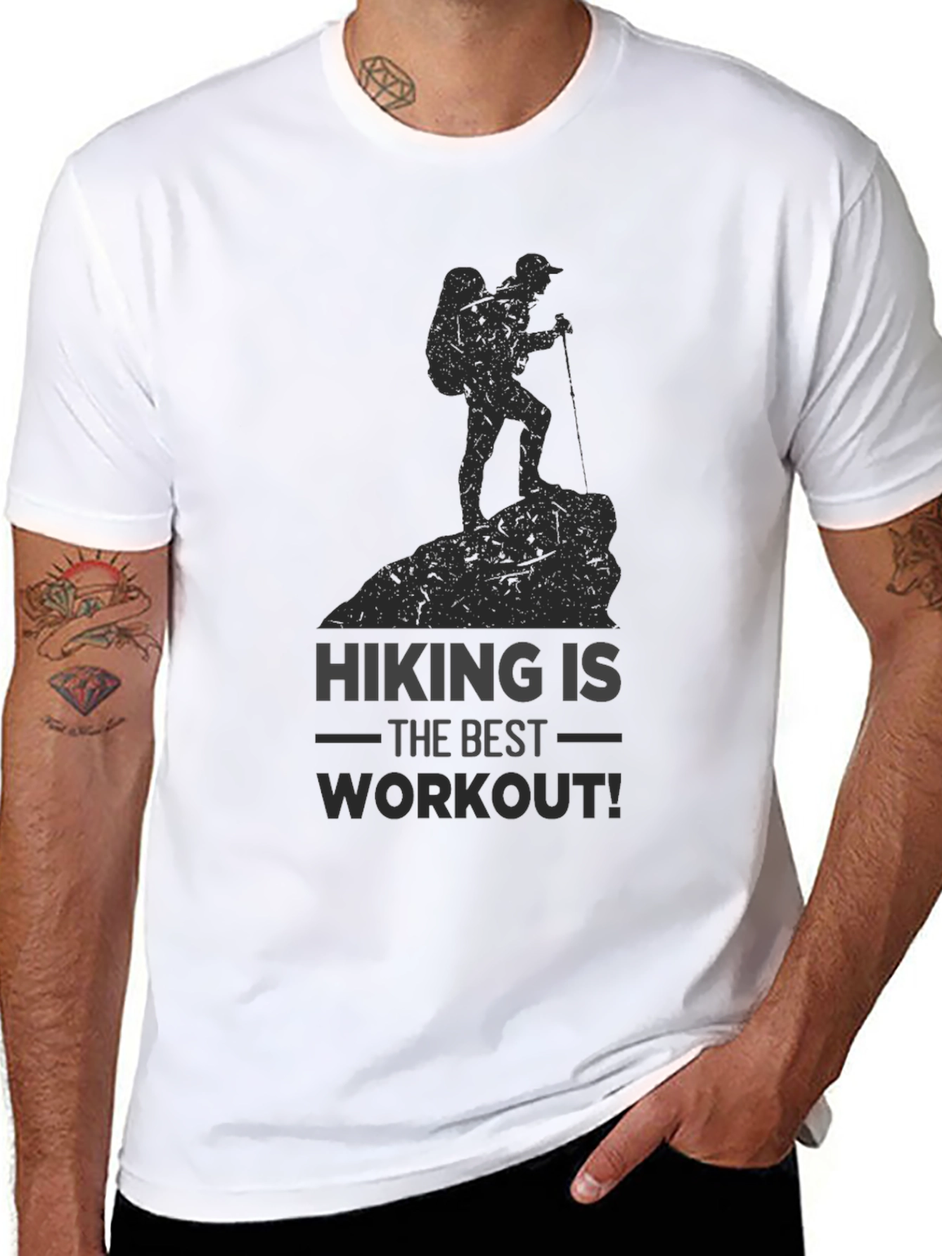 Hiking Workout Graphic Tee - Active Lifestyle Shirt