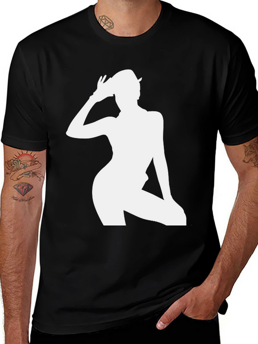 Silhouette Graphic Tee - Sleek Black T-Shirt