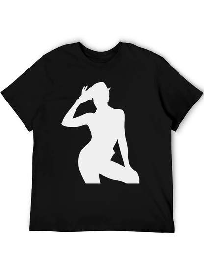 Silhouette Graphic Tee - Sleek Black T-Shirt