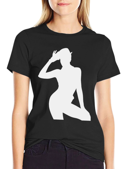 Silhouette Graphic Tee - Sleek Black T-Shirt