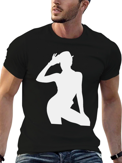 Silhouette Graphic Tee - Sleek Black T-Shirt