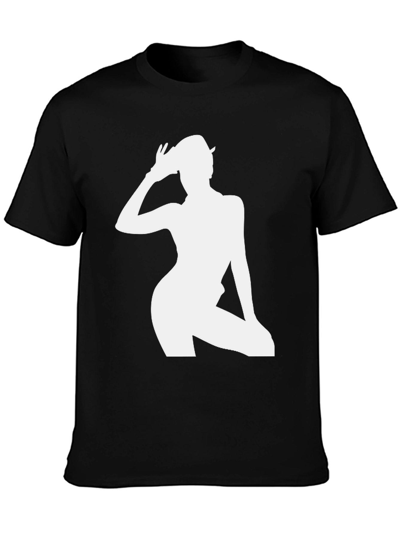 Silhouette Graphic Tee - Sleek Black T-Shirt