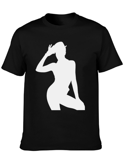 Silhouette Graphic Tee - Sleek Black T-Shirt