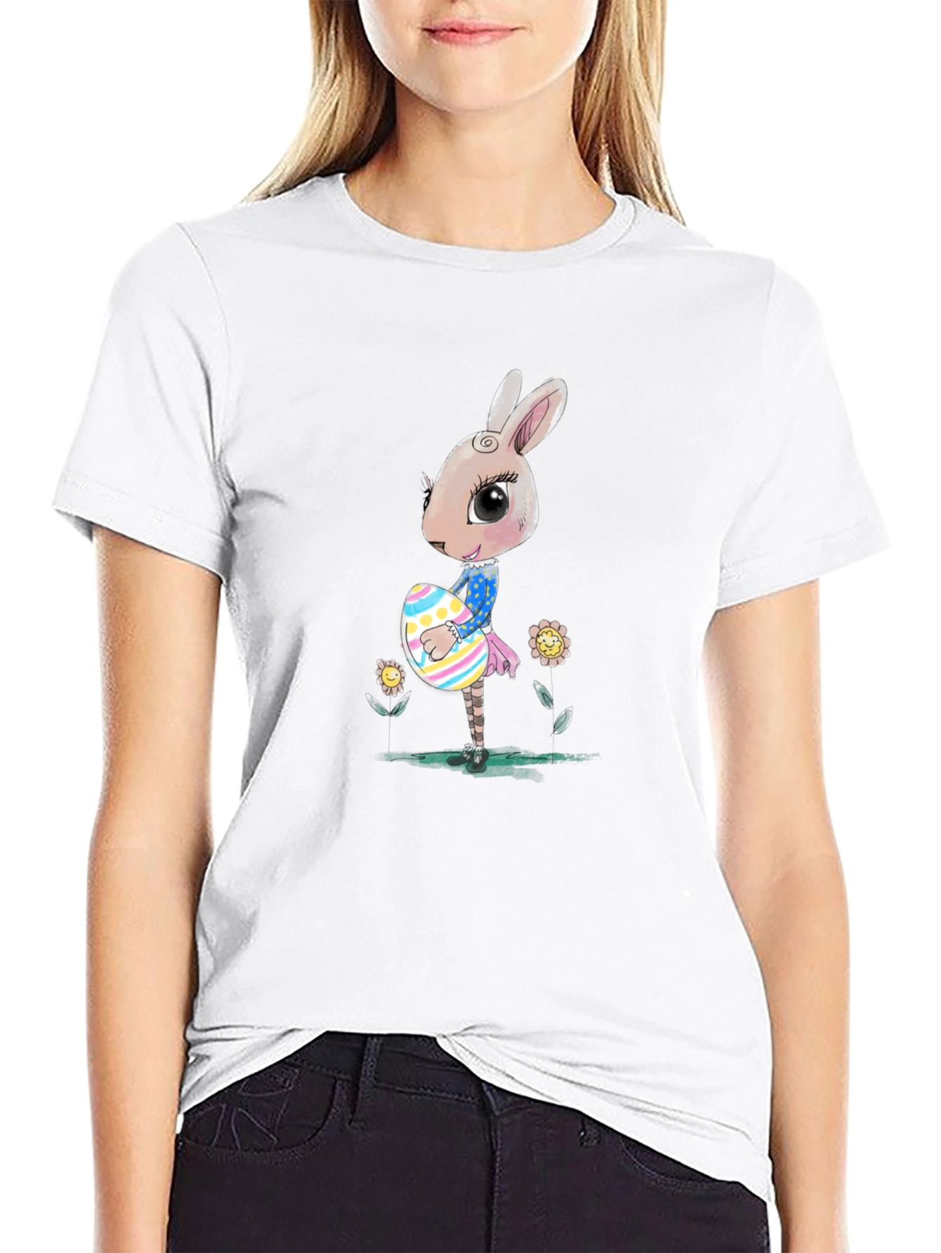 Easter Bunny Graphic Tee - Cute Spring Shirt