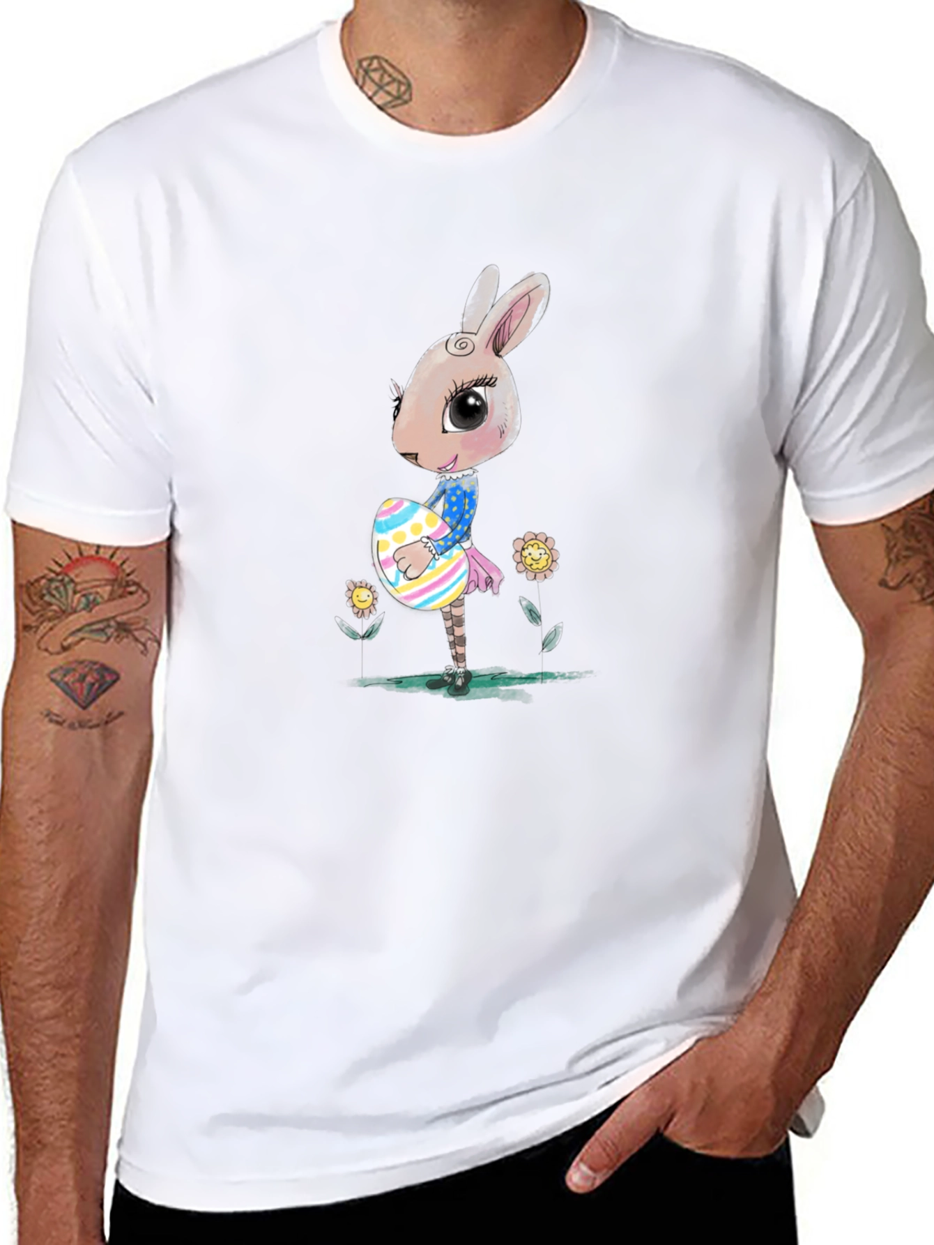 Easter Bunny Graphic Tee - Cute Spring Shirt