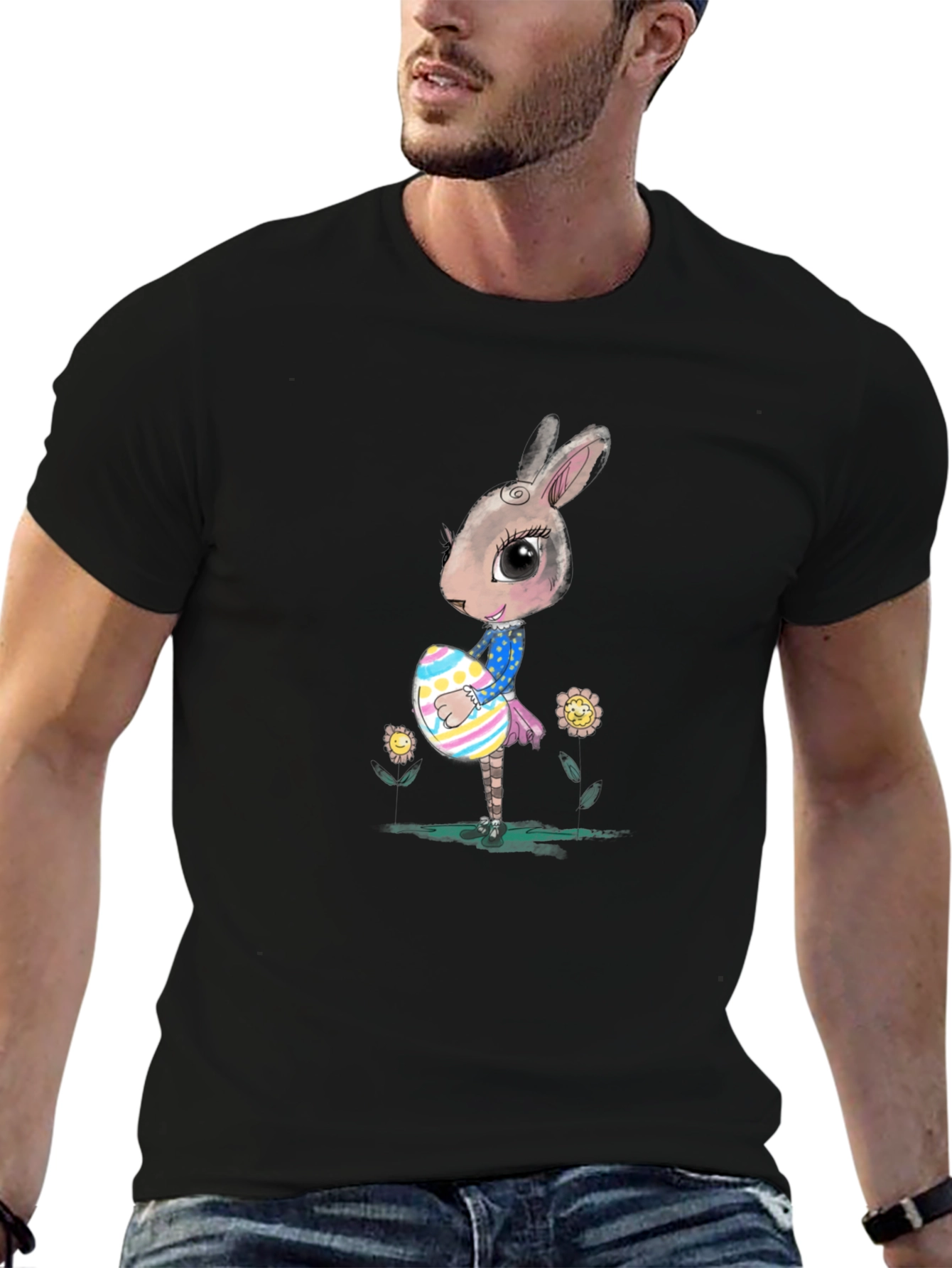 Easter Bunny Graphic Tee - Cute Spring Shirt