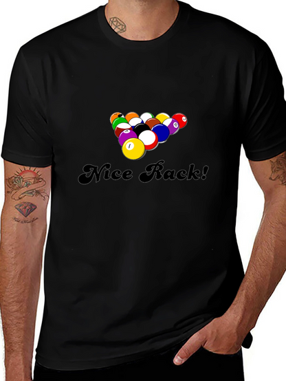 Nice Rack! Funny Pool Billiards Graphic T-Shirt