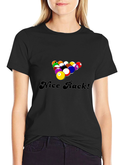 Nice Rack! Funny Pool Billiards Graphic T-Shirt