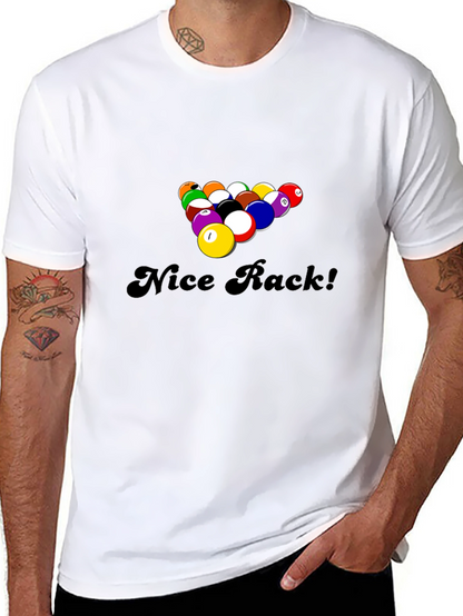 Nice Rack! Funny Pool Billiards Graphic T-Shirt