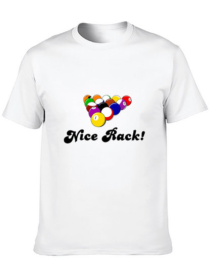 Nice Rack! Funny Pool Billiards Graphic T-Shirt