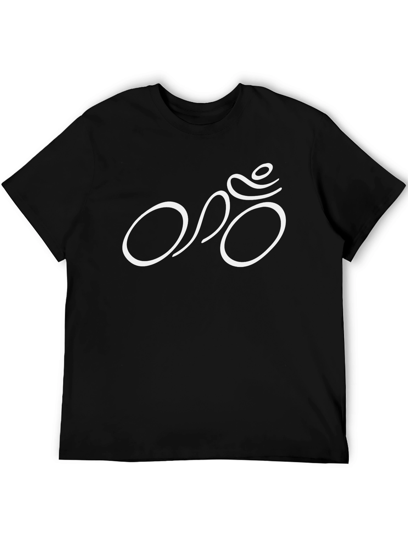 Stylish Black T-Shirt with Minimalist Bike Graphic