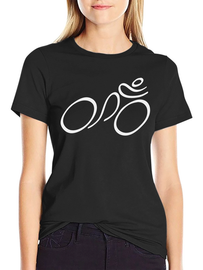 Stylish Black T-Shirt with Minimalist Bike Graphic