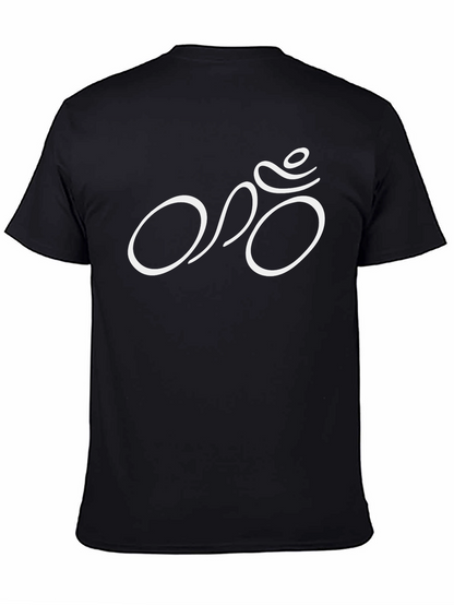 Stylish Black T-Shirt with Minimalist Bike Graphic