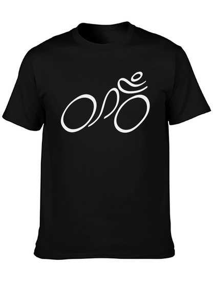 Stylish Black T-Shirt with Minimalist Bike Graphic