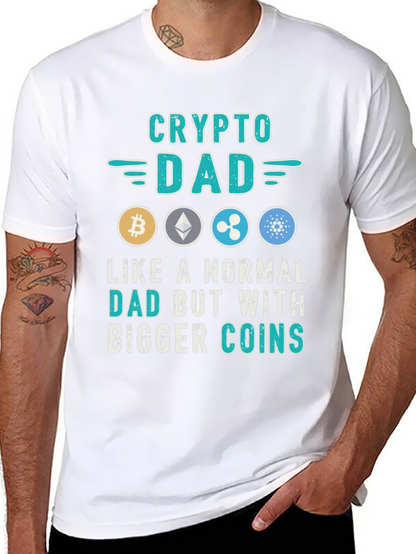 Crypto Dad T-Shirt Bitcoin Ethereum Ripple Cardano