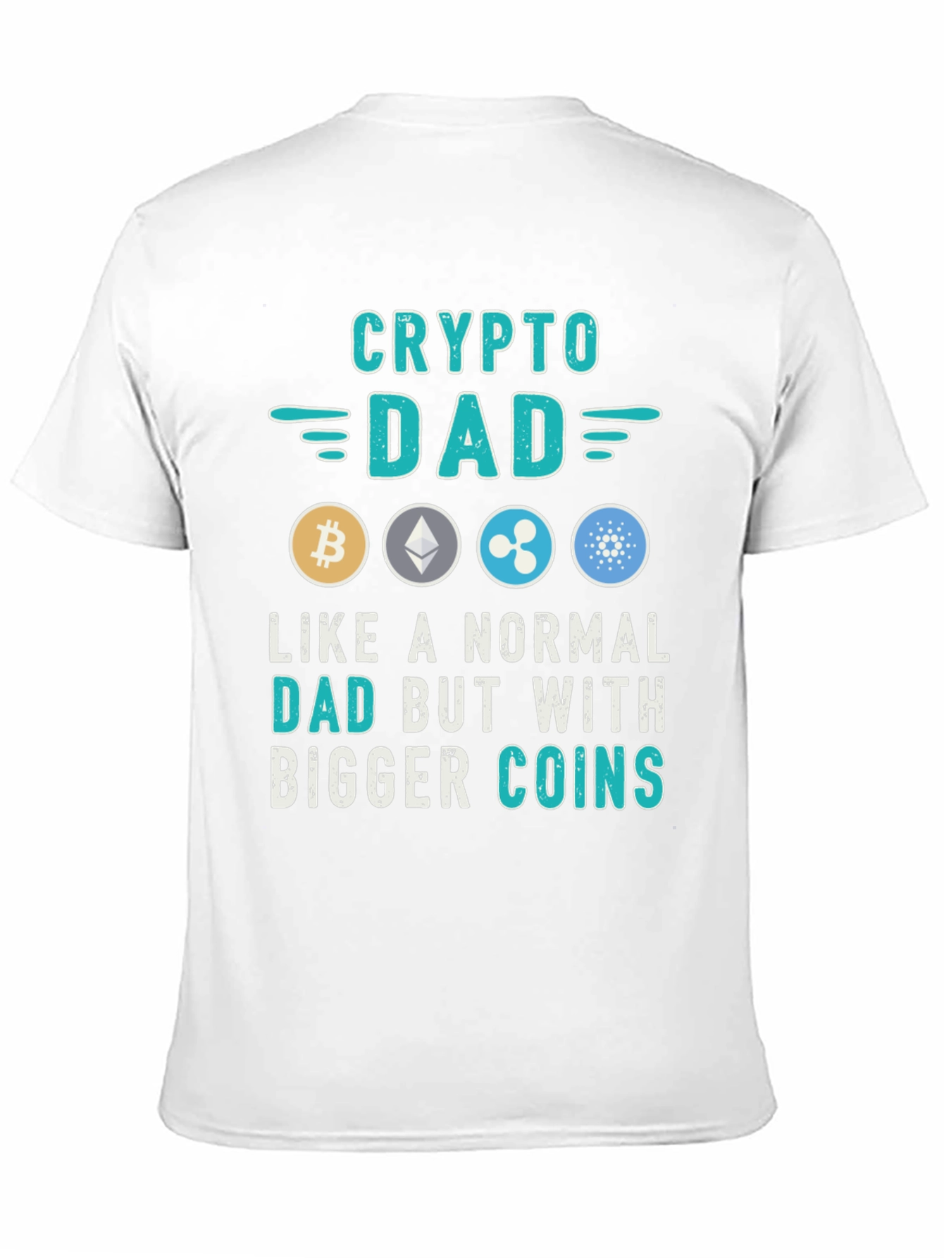 Crypto Dad T-Shirt Bitcoin Ethereum Ripple Cardano