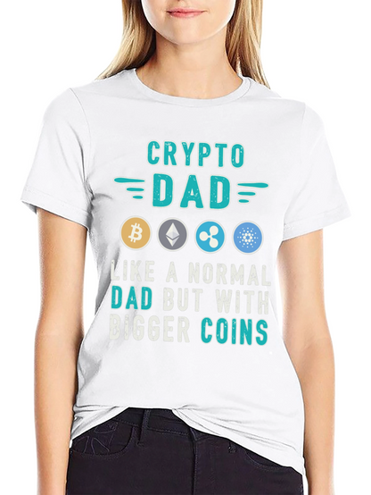 Crypto Dad T-Shirt Bitcoin Ethereum Ripple Cardano