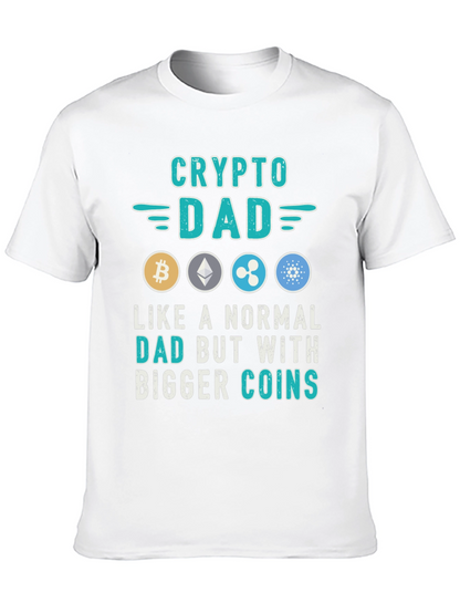 Crypto Dad T-Shirt Bitcoin Ethereum Ripple Cardano