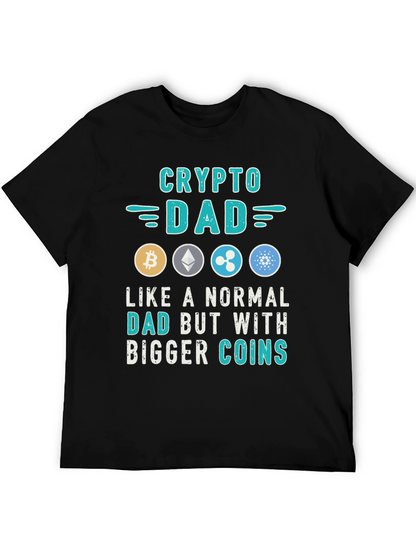 Crypto Dad T-Shirt Bitcoin Ethereum Ripple Cardano
