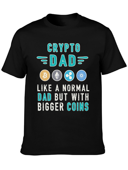 Crypto Dad T-Shirt Bitcoin Ethereum Ripple Cardano