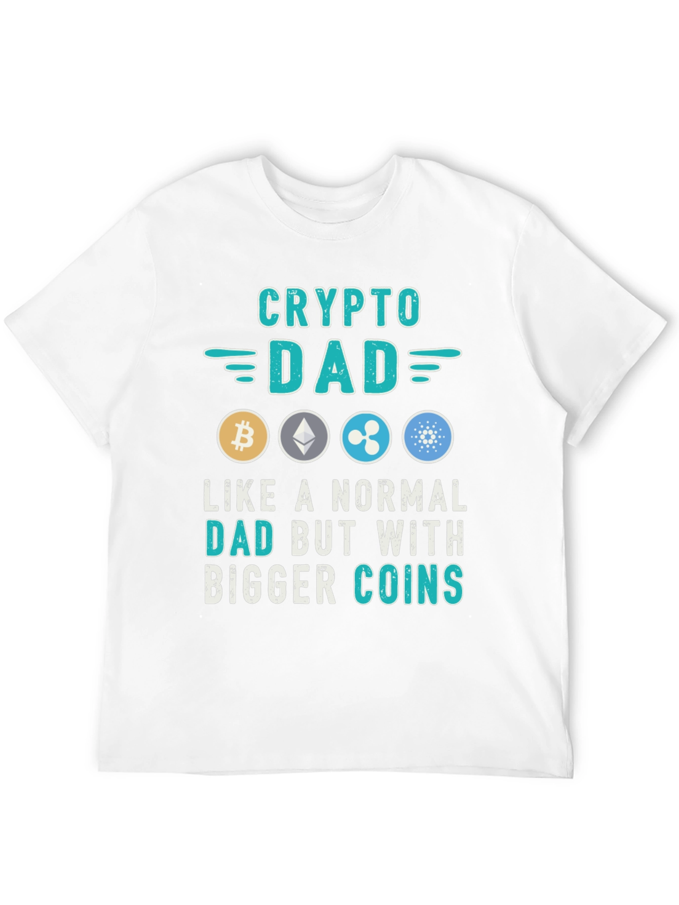 Crypto Dad T-Shirt Bitcoin Ethereum Ripple Cardano