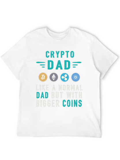 Crypto Dad T-Shirt Bitcoin Ethereum Ripple Cardano