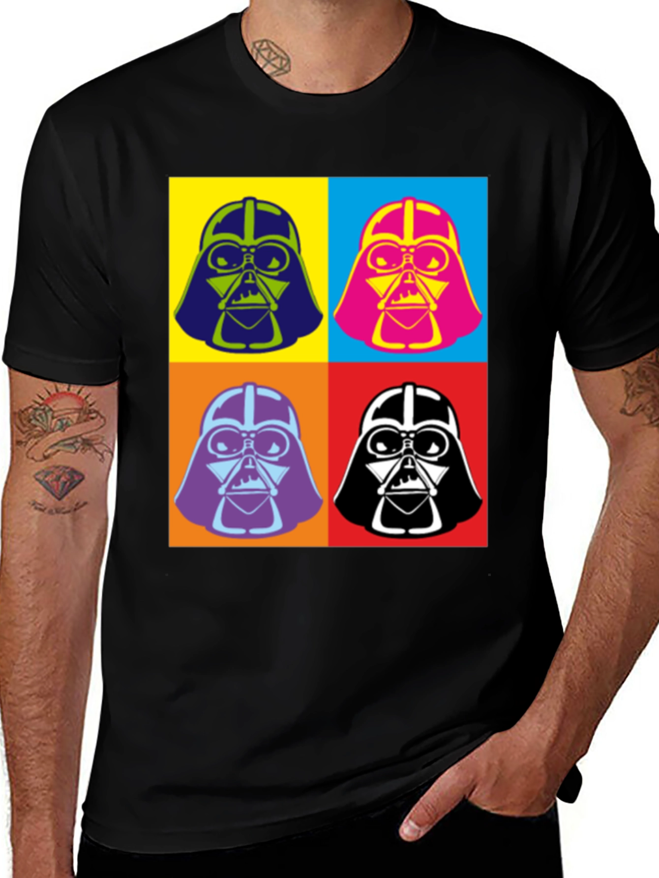 Pop Art Darth Vader Graphic T-Shirt
