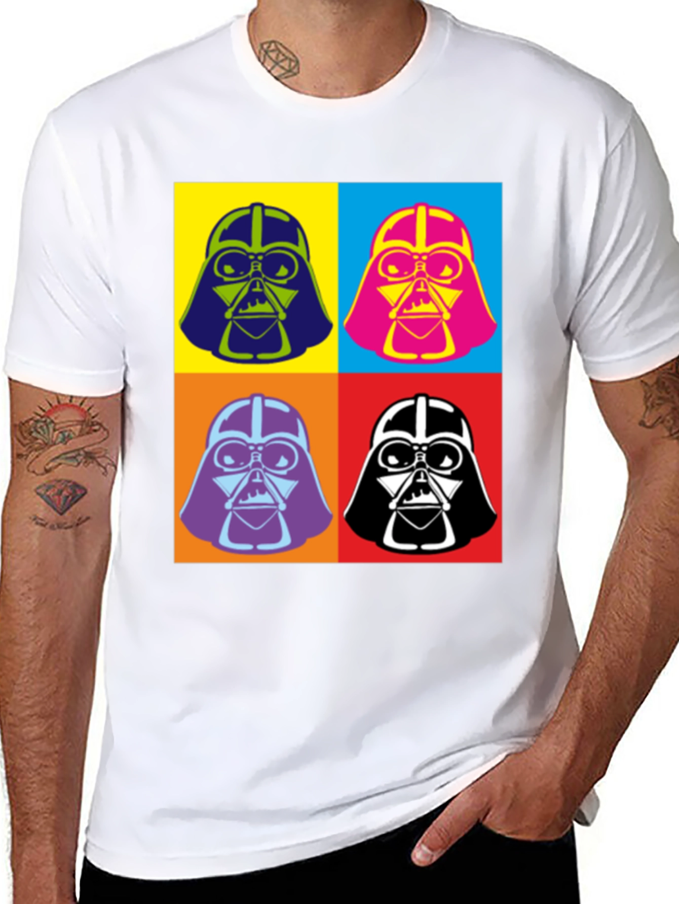 Pop Art Darth Vader Graphic T-Shirt