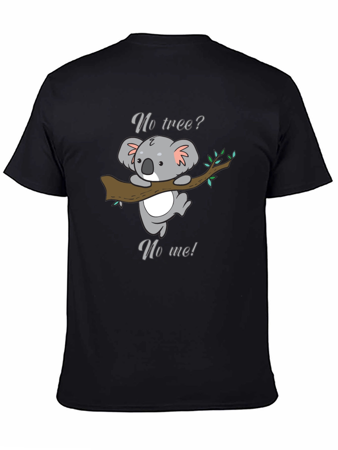 Koala No Tree No Me Graphic T-Shirt - Black