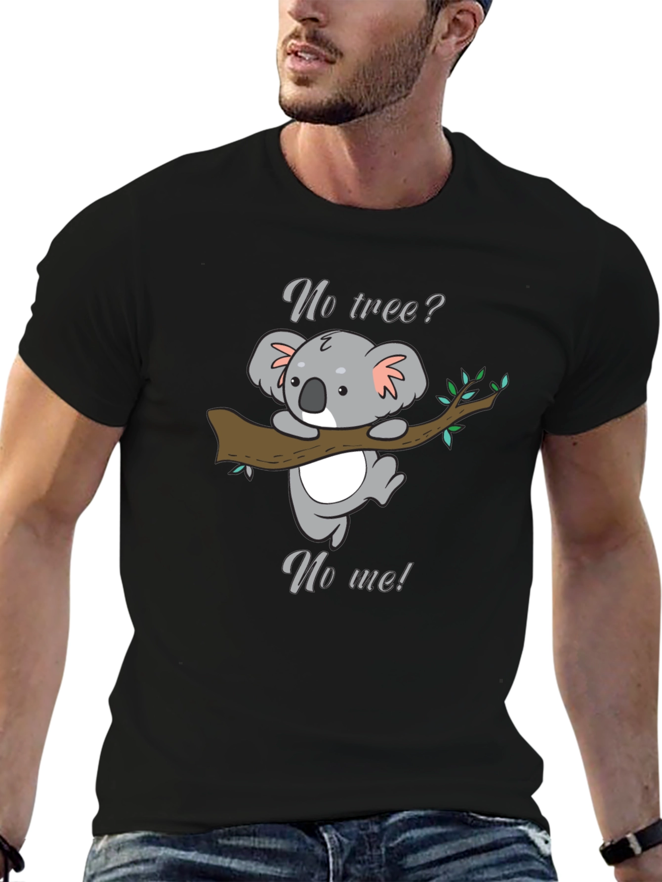 Koala No Tree No Me Graphic T-Shirt - Black