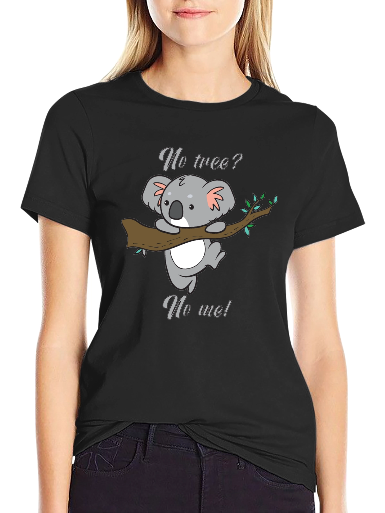 Koala No Tree No Me Graphic T-Shirt - Black