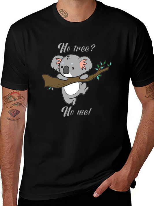 Koala No Tree No Me Graphic T-Shirt - Black