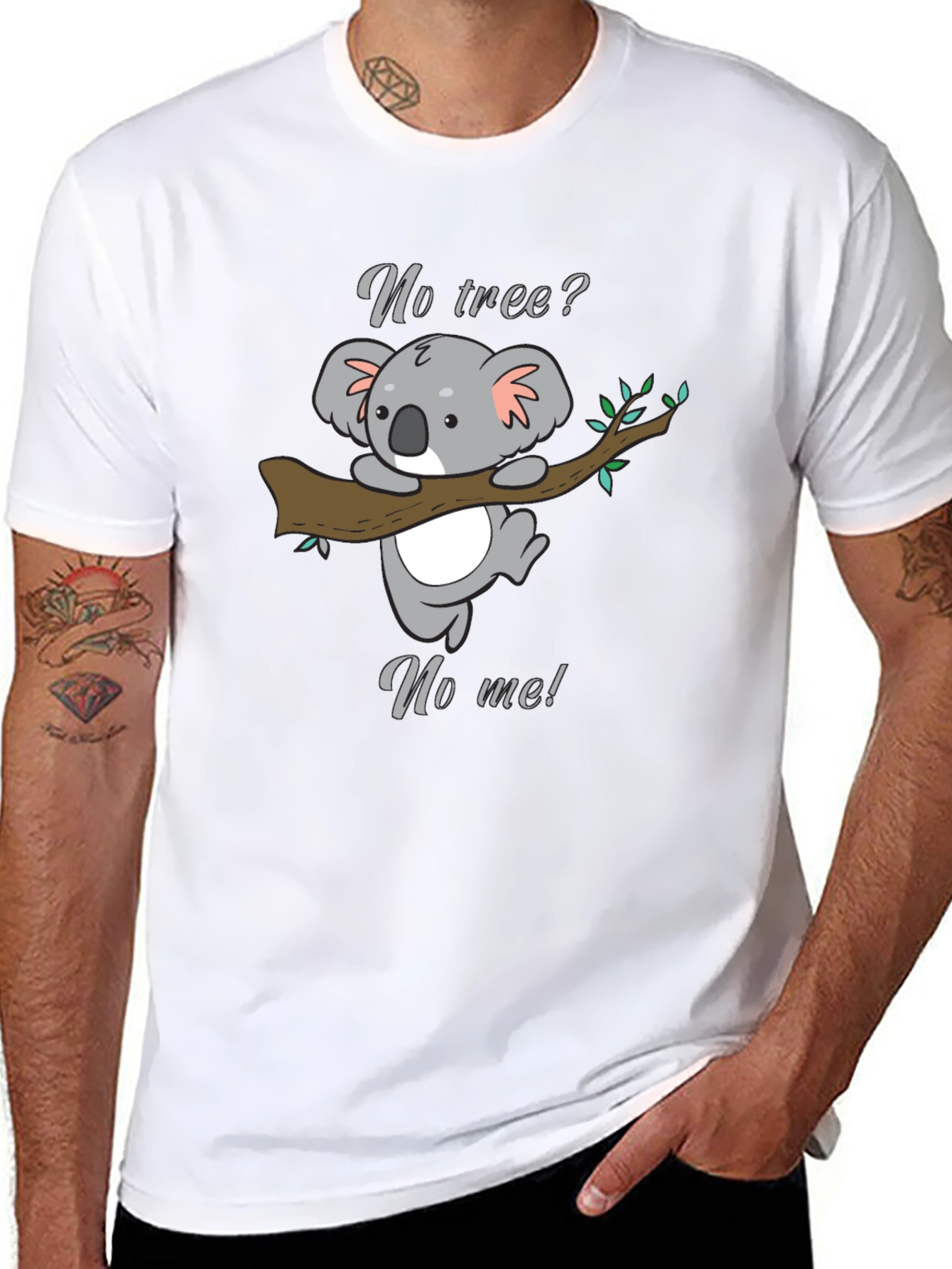 Koala No Tree No Me Graphic T-Shirt - Black