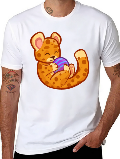 Cute Cheetah Holding Egg T-Shirt