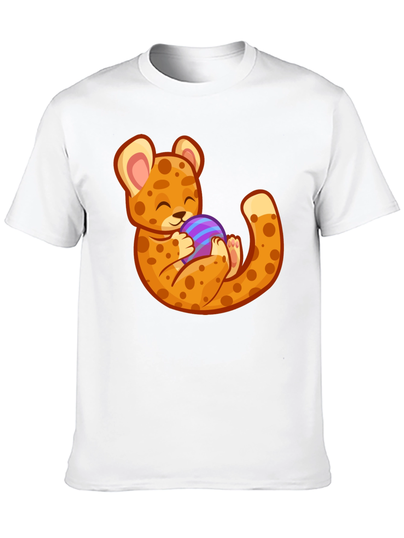 Cute Cheetah Holding Egg T-Shirt