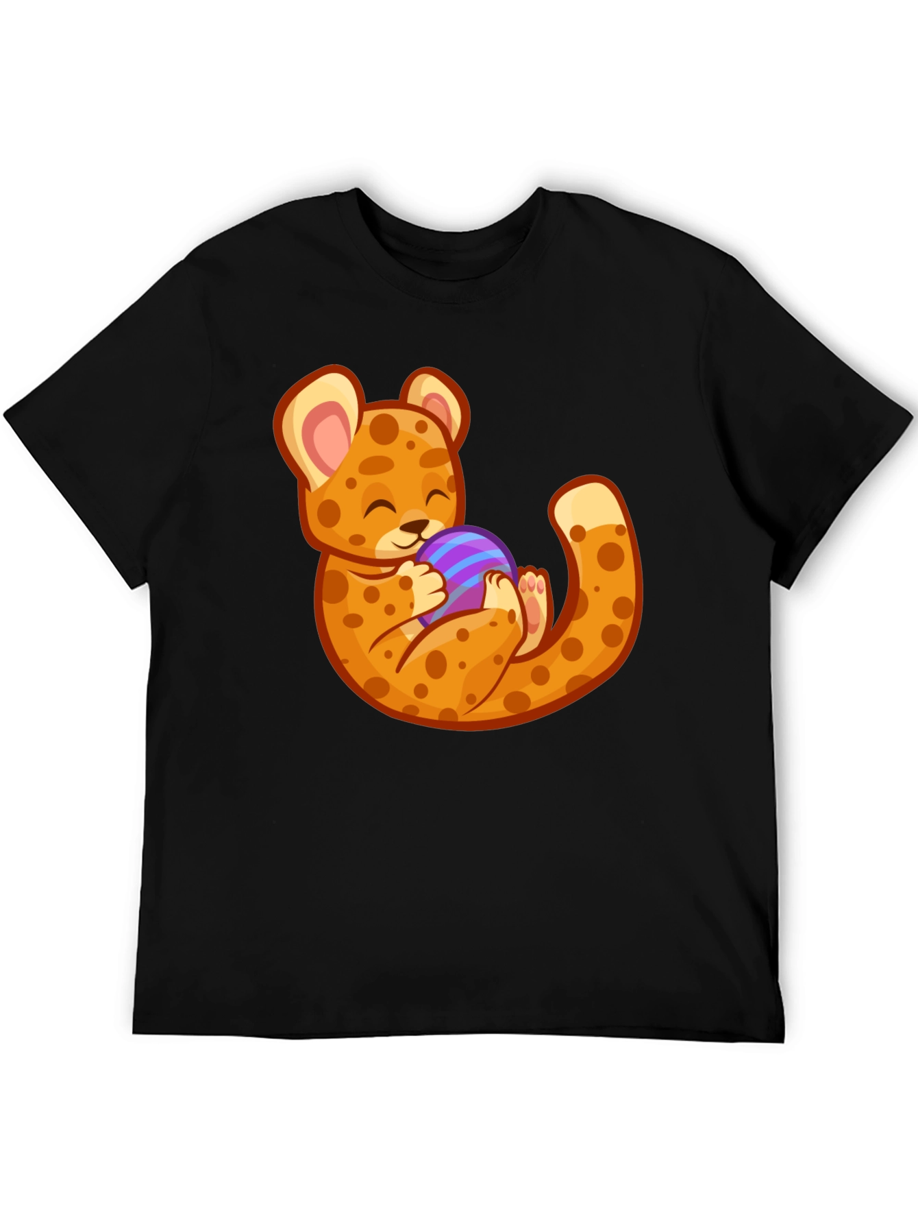 Cute Cheetah Holding Egg T-Shirt
