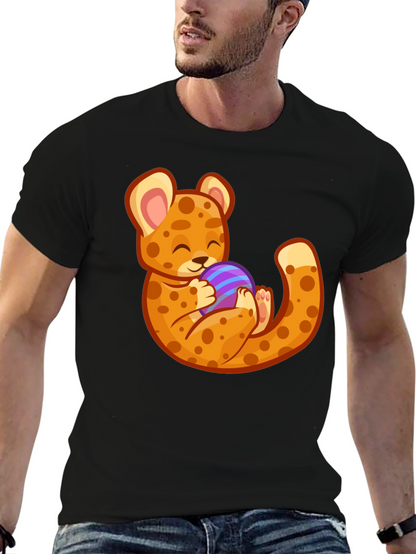Cute Cheetah Holding Egg T-Shirt