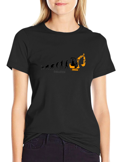 Evolution Excavator Black Graphic Tee
