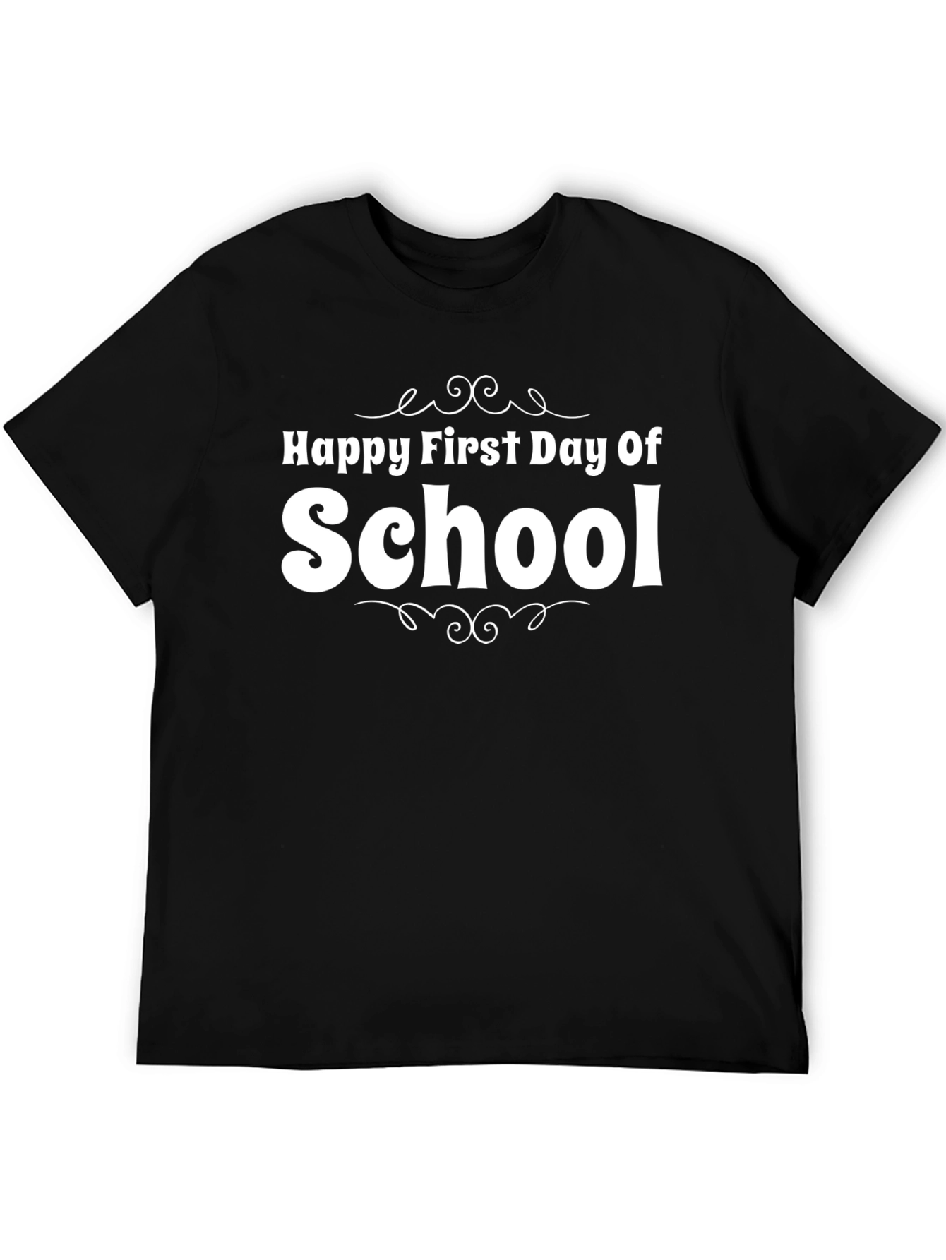 Happy First Day of School Black T-Shirt