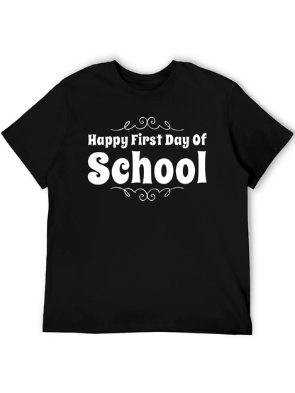Happy First Day of School Black T-Shirt