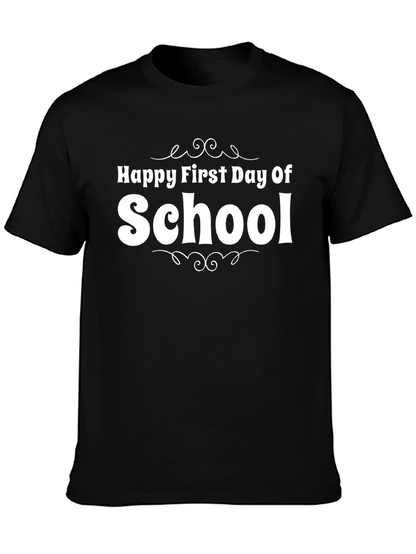 Happy First Day of School Black T-Shirt