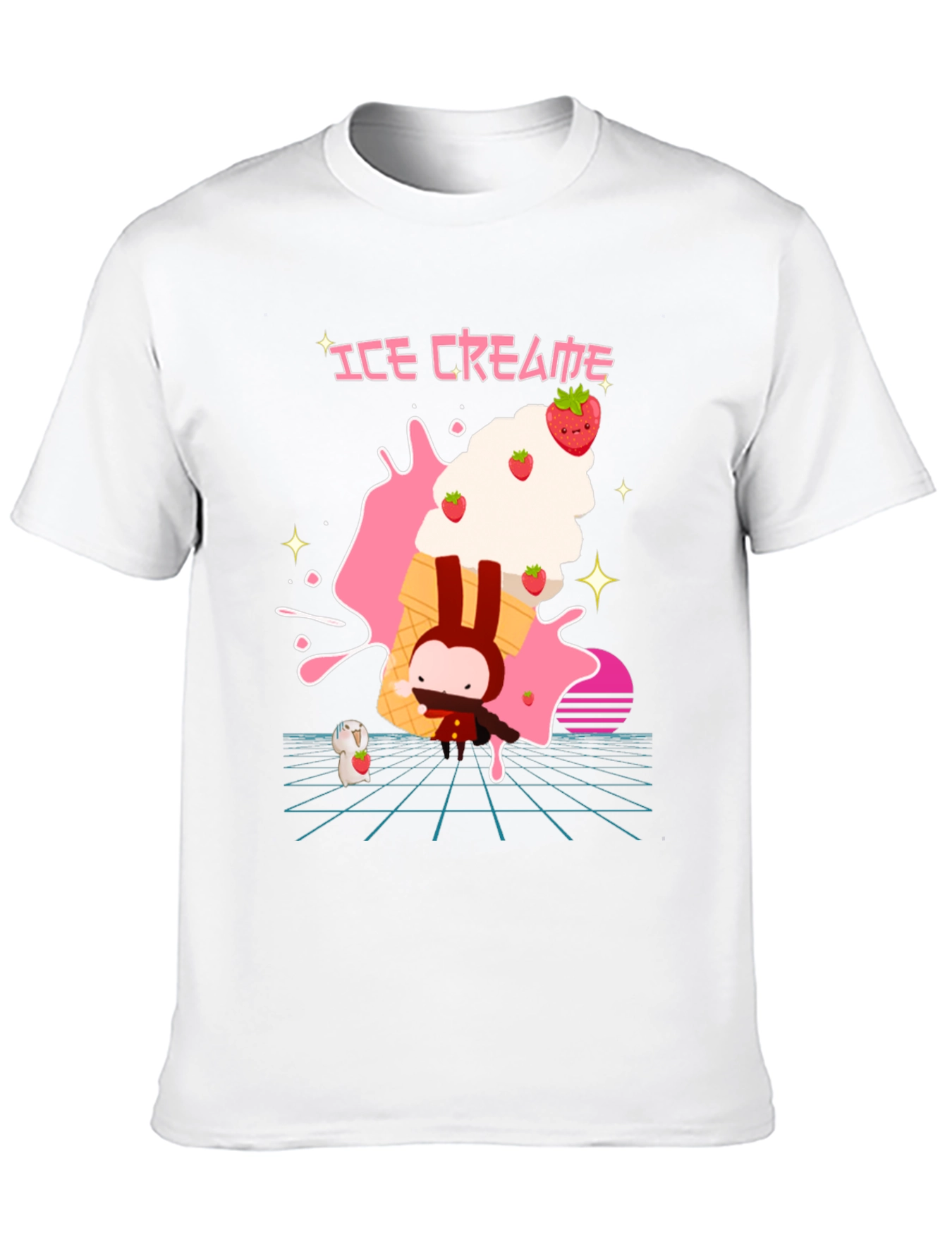 Ice Cream Bunny Graphic Tee